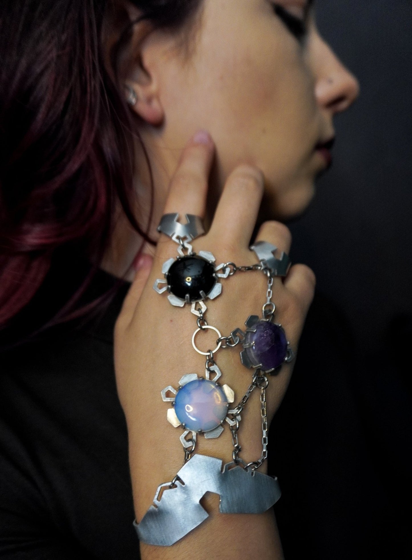 DARKSTAR MACHINATIONS - 3 GEM Hand Piece / Aluminum - Hand Pieces