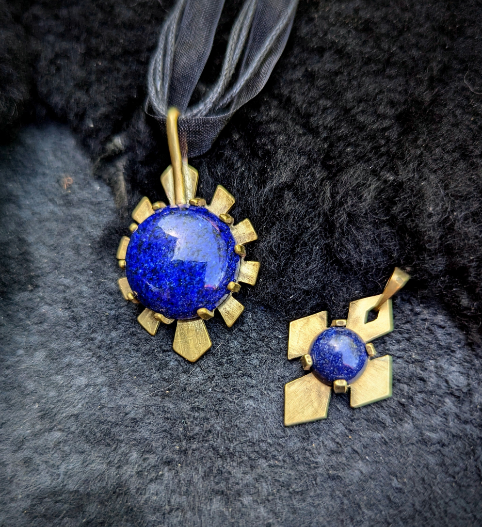 Mother Daughter Pendants / Brass