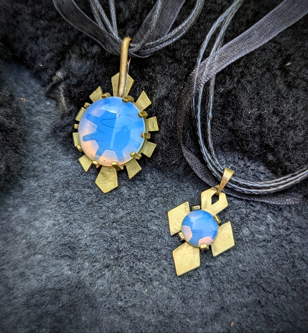 Mother Daughter Pendants / Brass