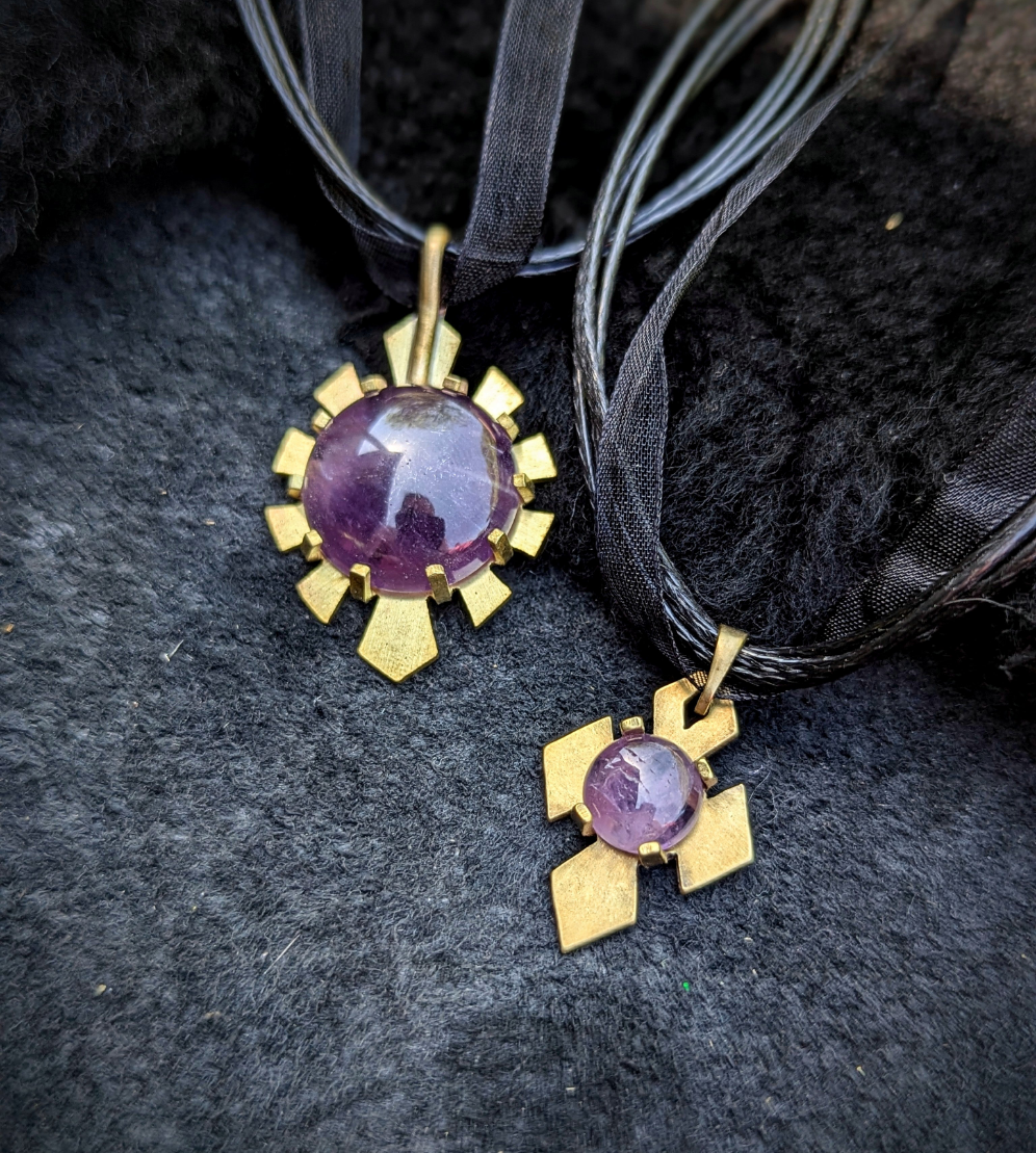 Mother Daughter Pendants / Brass