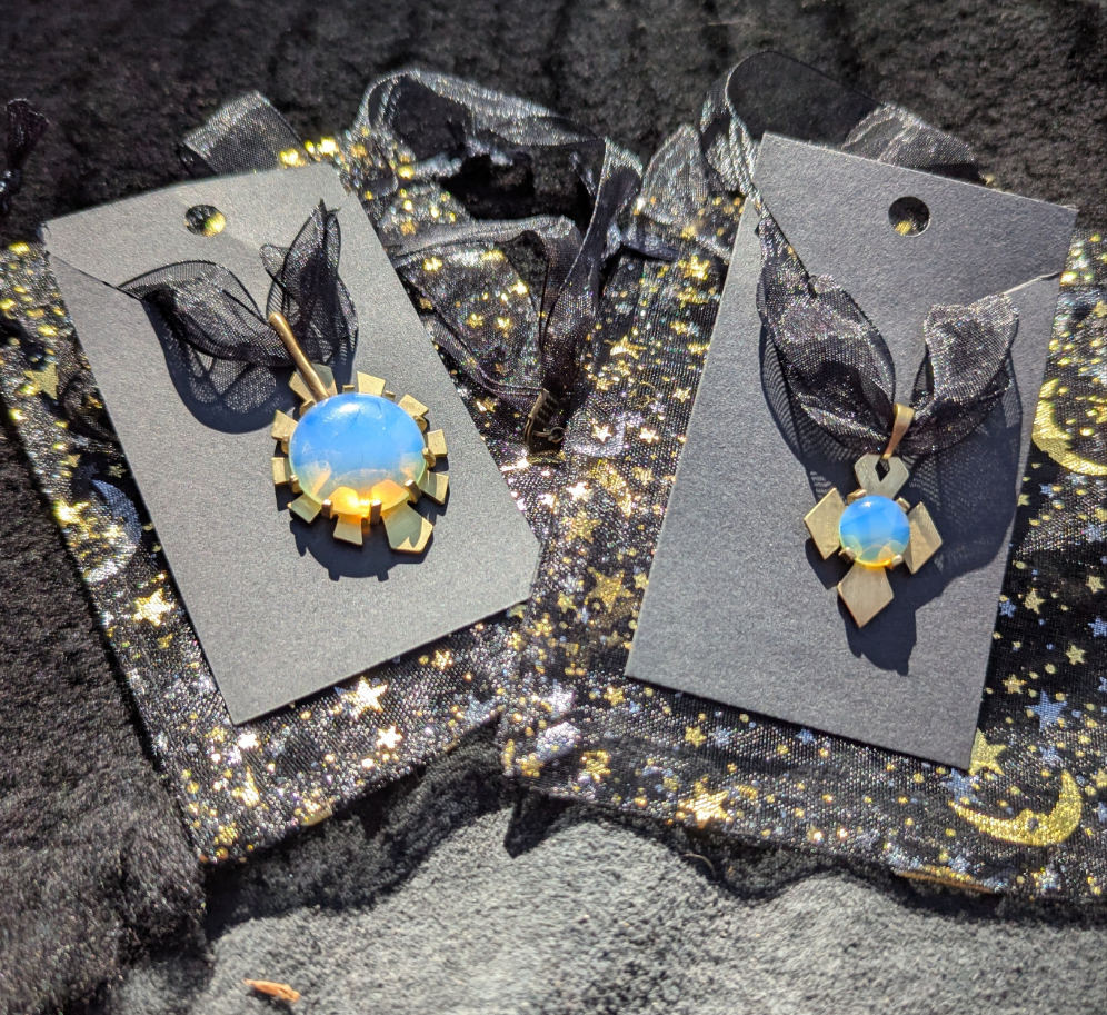 Mother Daughter Pendants / Brass