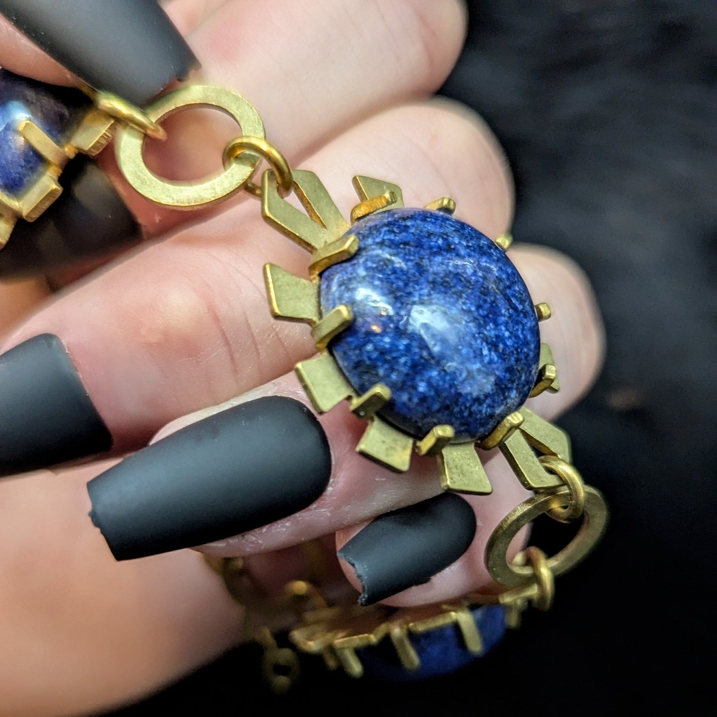 ELIZABETH Bracelet / Brass / Lapis Lazuli