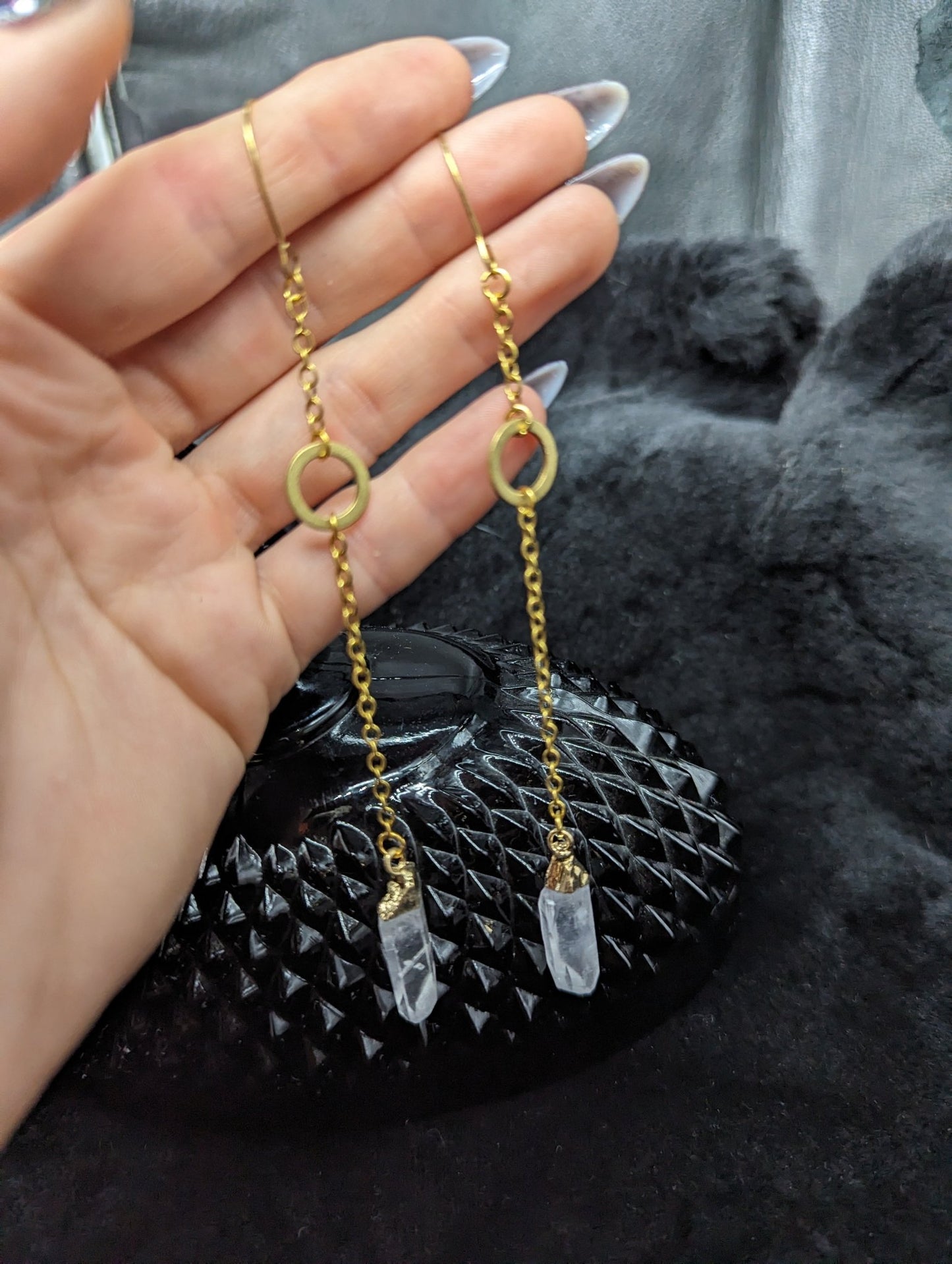 DARKSTAR MACHINATIONS - CRYSTAL Drop Earrings - earrings