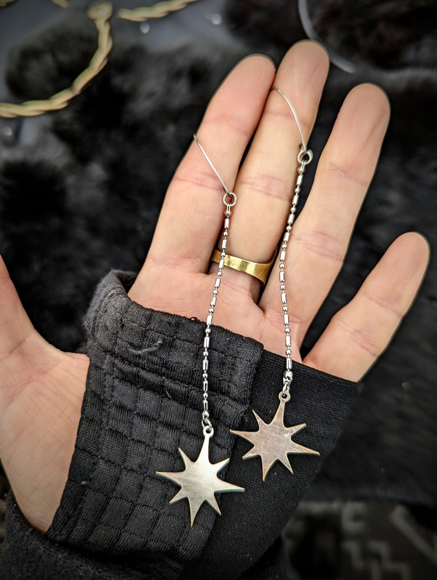 DARKSTAR MACHINATIONS - DOUMU Earrings / Silver - earrings