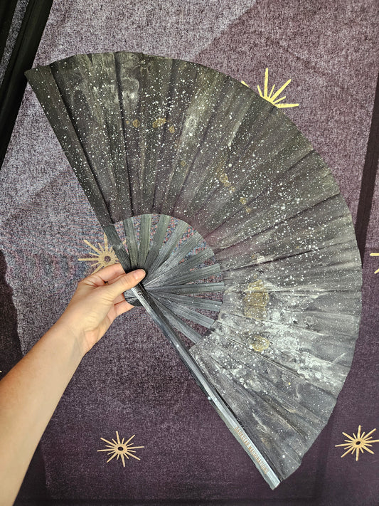 GALAXY Large Bamboo Fan / Black