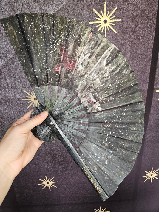 GALAXY Small Bamboo Fan / Black