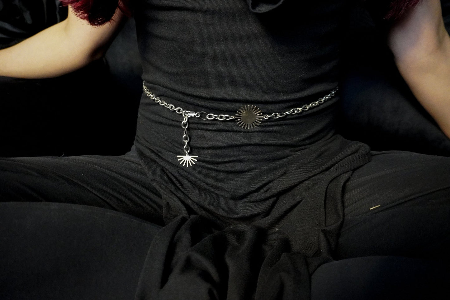 DARKSTAR MACHINATIONS - SUN Waist Chain / Steel - Belly Chain