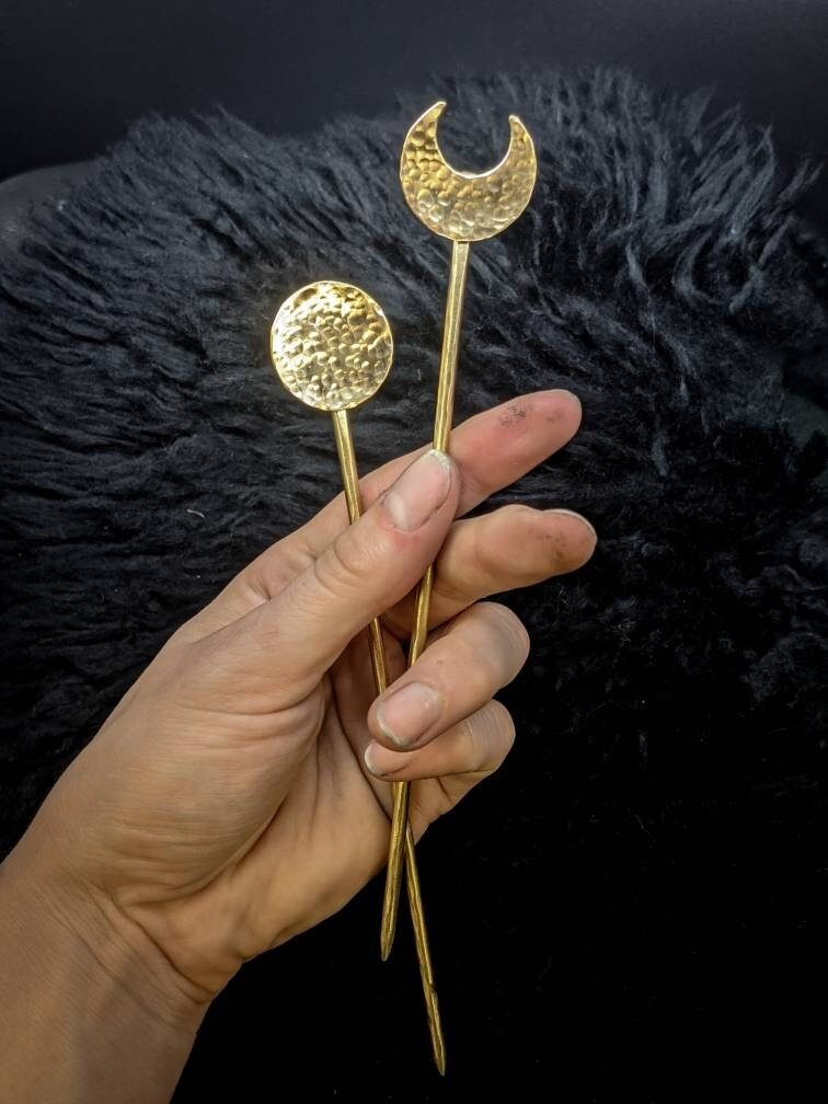 DARKSTAR MACHINATIONS - SUN & MOON Hair Sticks - hairstick