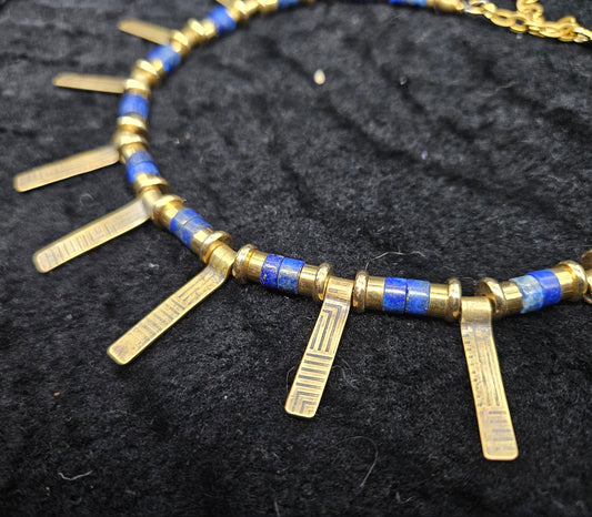 RANI Tab Necklace / Lapis Lasuli