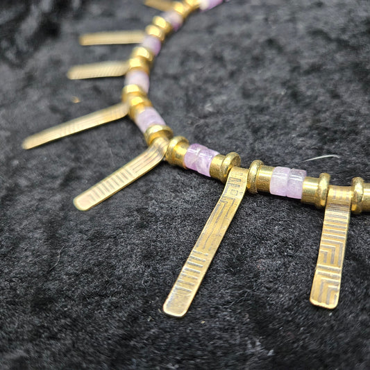 RANI Tab Necklace / Amethyst