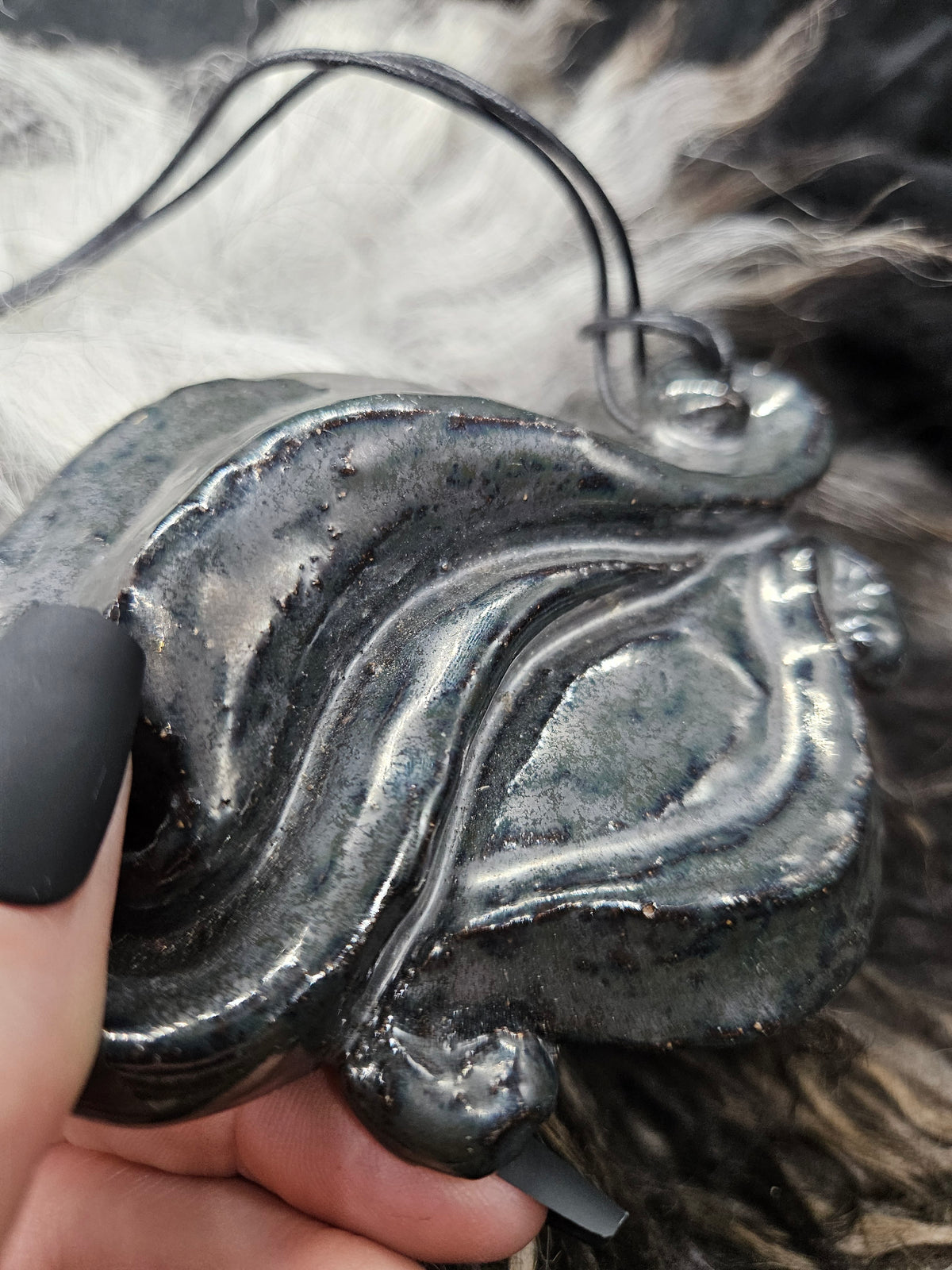 Eye Ceramic Pendant / Gunmetal