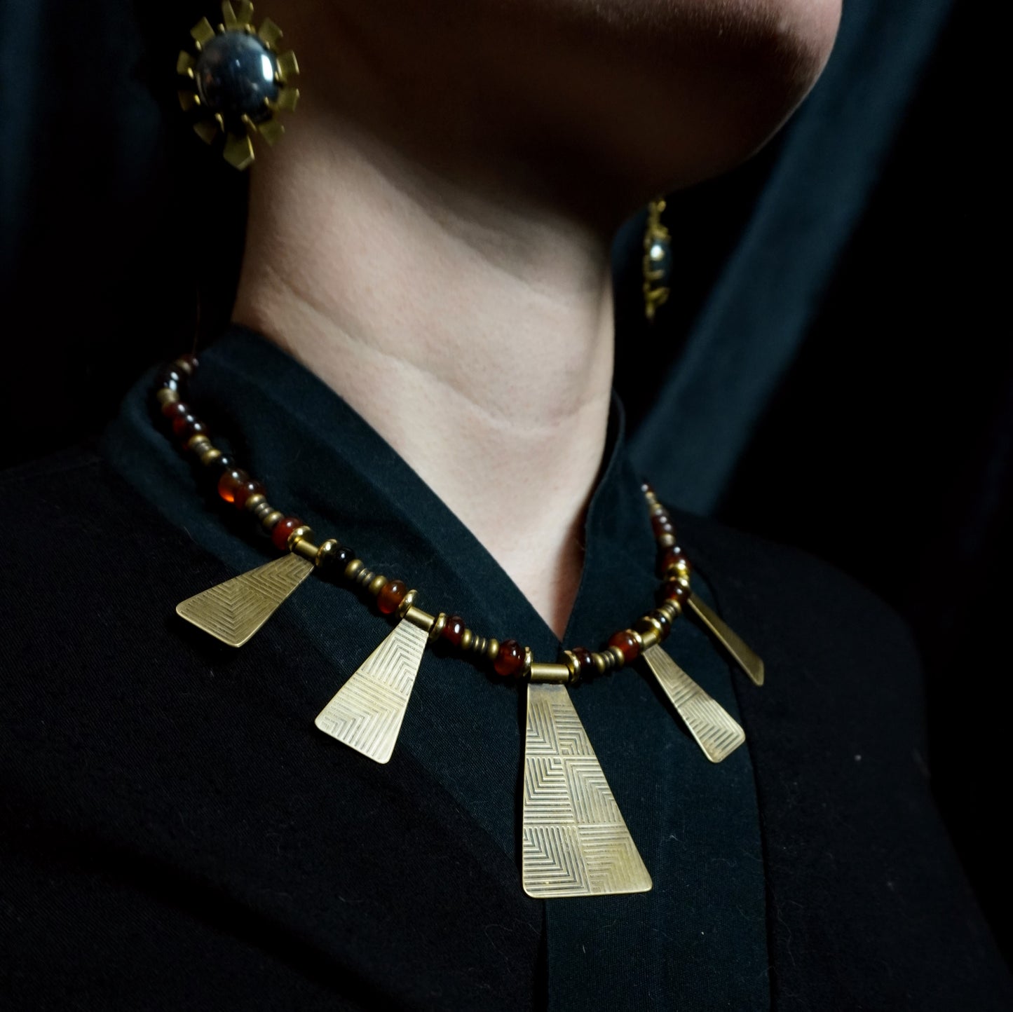 CHIEF Tab Necklace / Carnelian