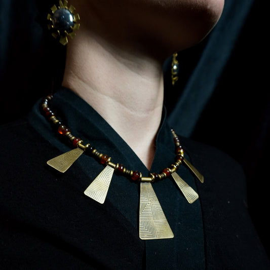 CHIEF Tab Necklace / Carnelian