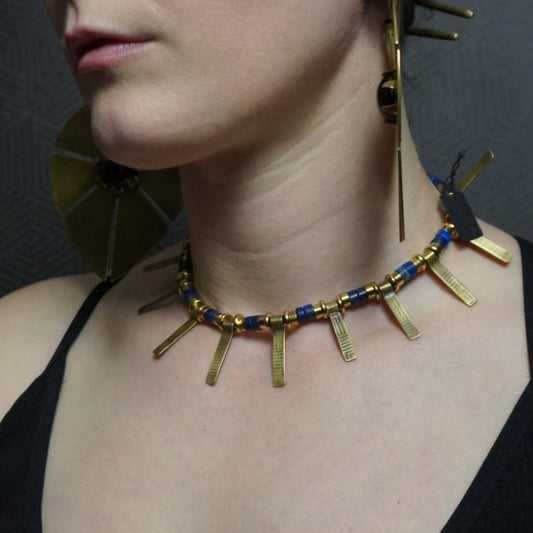 RANI Tab Necklace / Lapis Lasuli