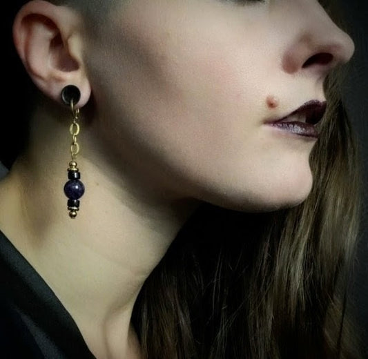 Lantern Single Earring / Brass