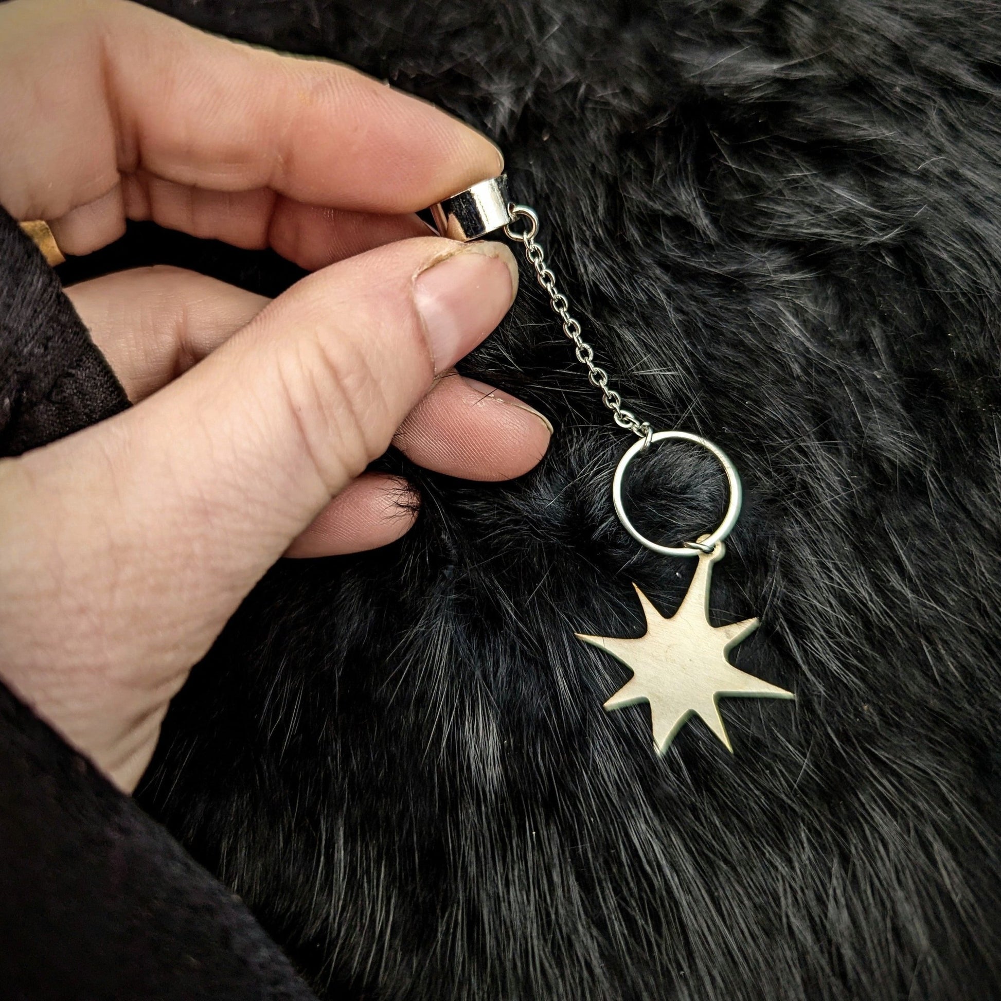 DARKSTAR MACHINATIONS - DOUMU STAR Earcuff / Silver - earcuff