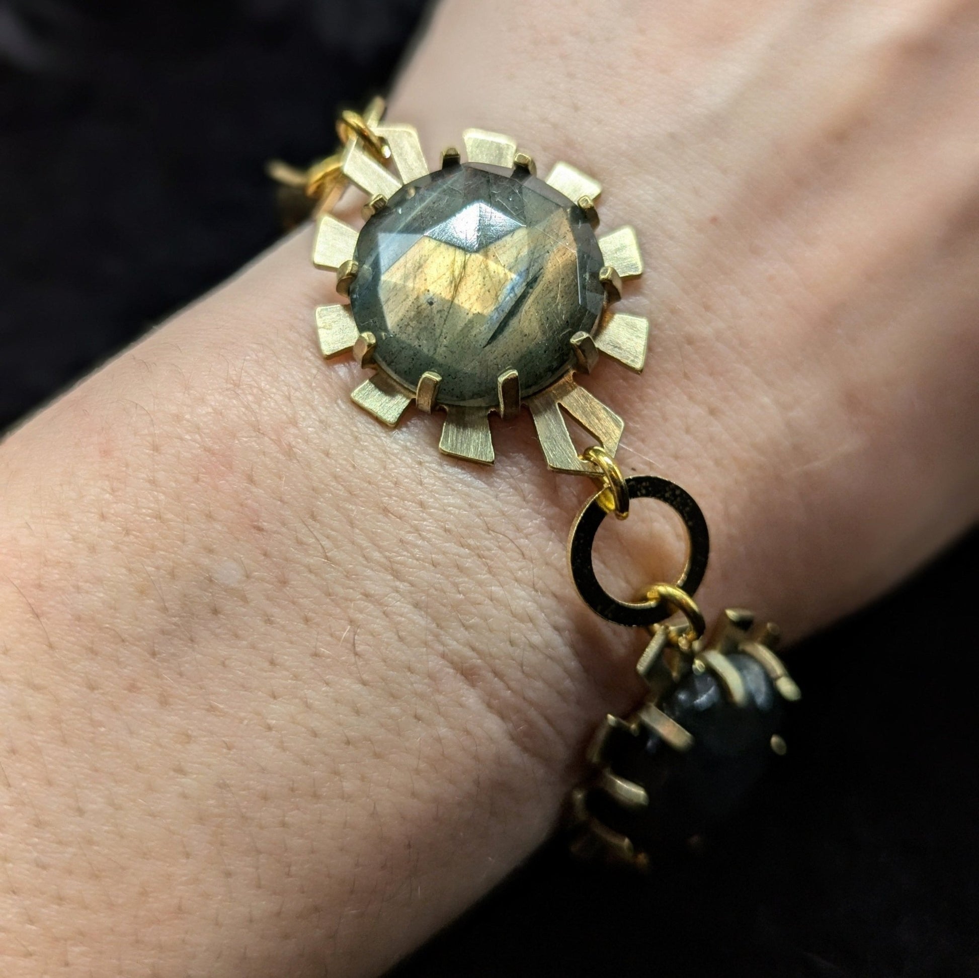 DARKSTAR MACHINATIONS - ELIZABETH Jewels Set / Labradorite / Brass - Bundle