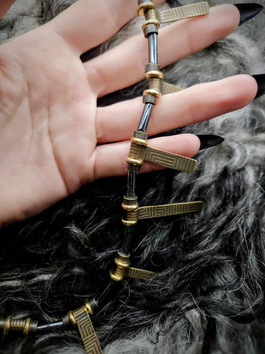 RANI Tab Necklace / Hematite