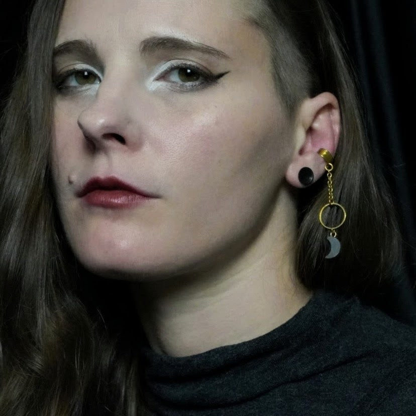 Druzy Moon Earcuff