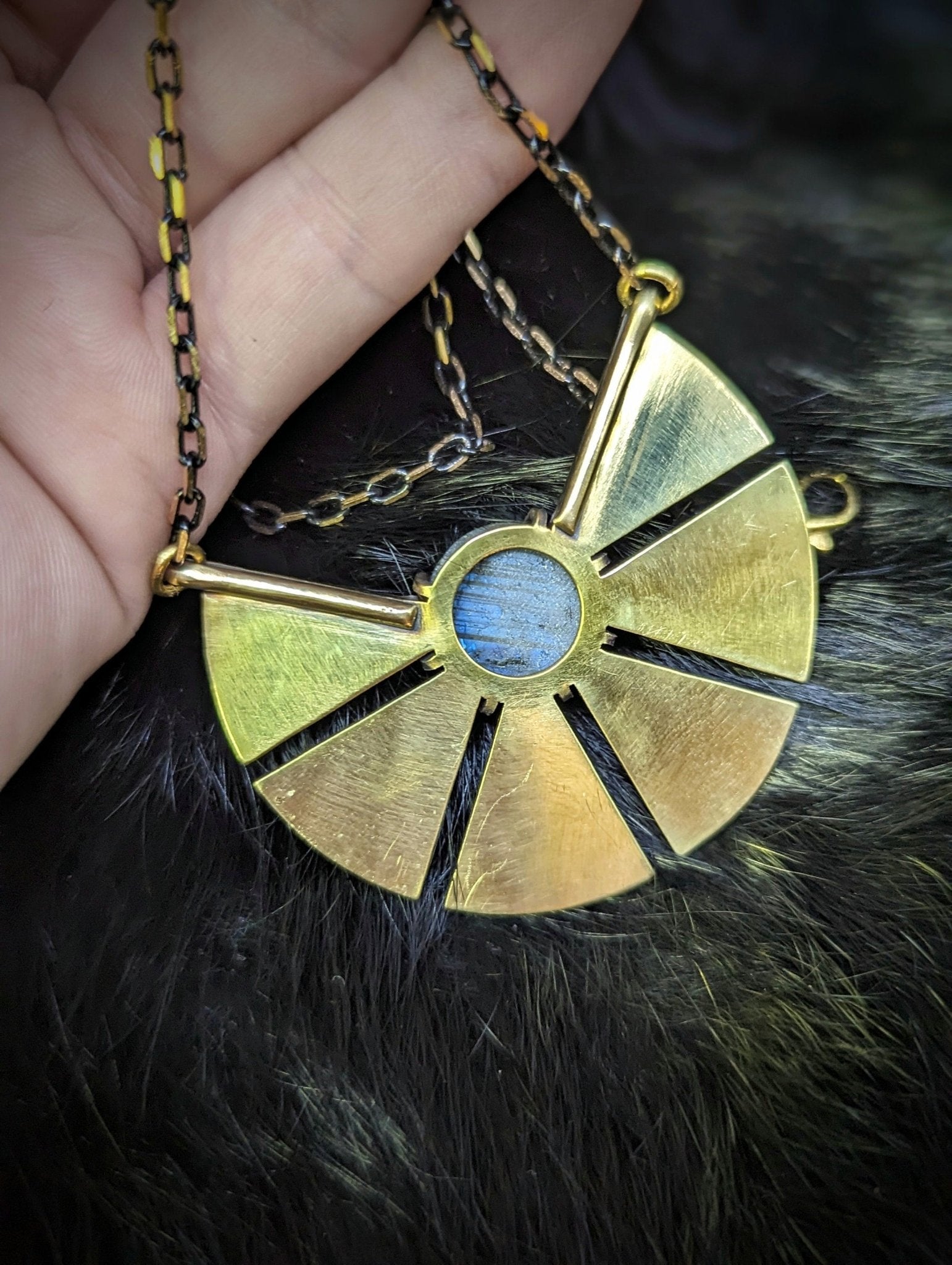DARKSTAR MACHINATIONS - REY Labradorite Necklace / Copper - necklace