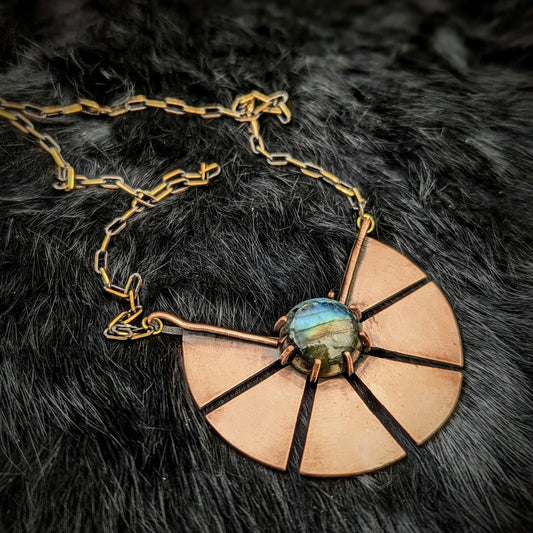 DARKSTAR MACHINATIONS - REY Labradorite Necklace / Copper - necklace