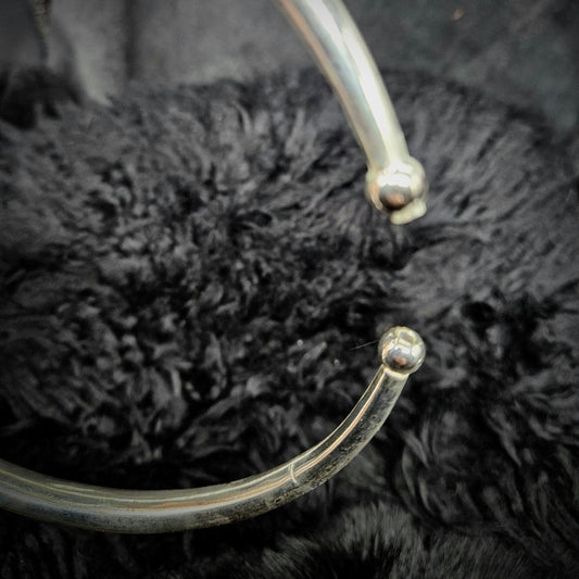 Textured Tribal Torque / Silver