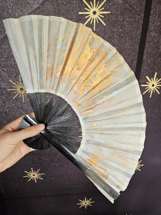 GALAXY Small Bamboo Fan / White