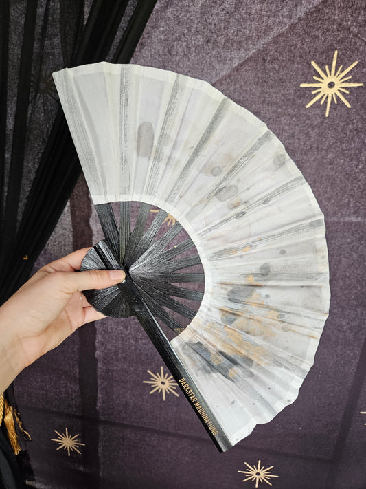GALAXY Small Bamboo Fan / White