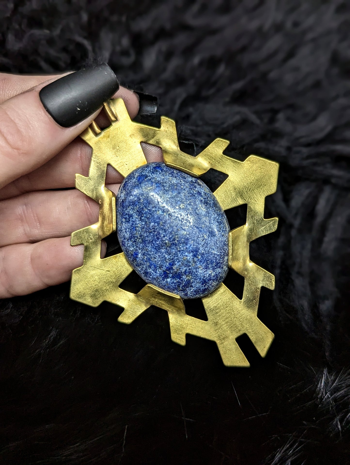 REGENCY Lapis Lazuli Pendant / Brass