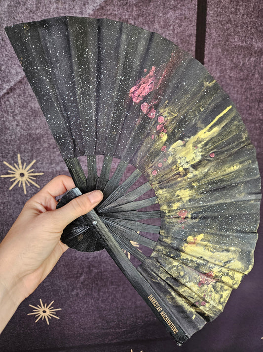 GALAXY Small Bamboo Fan / Black