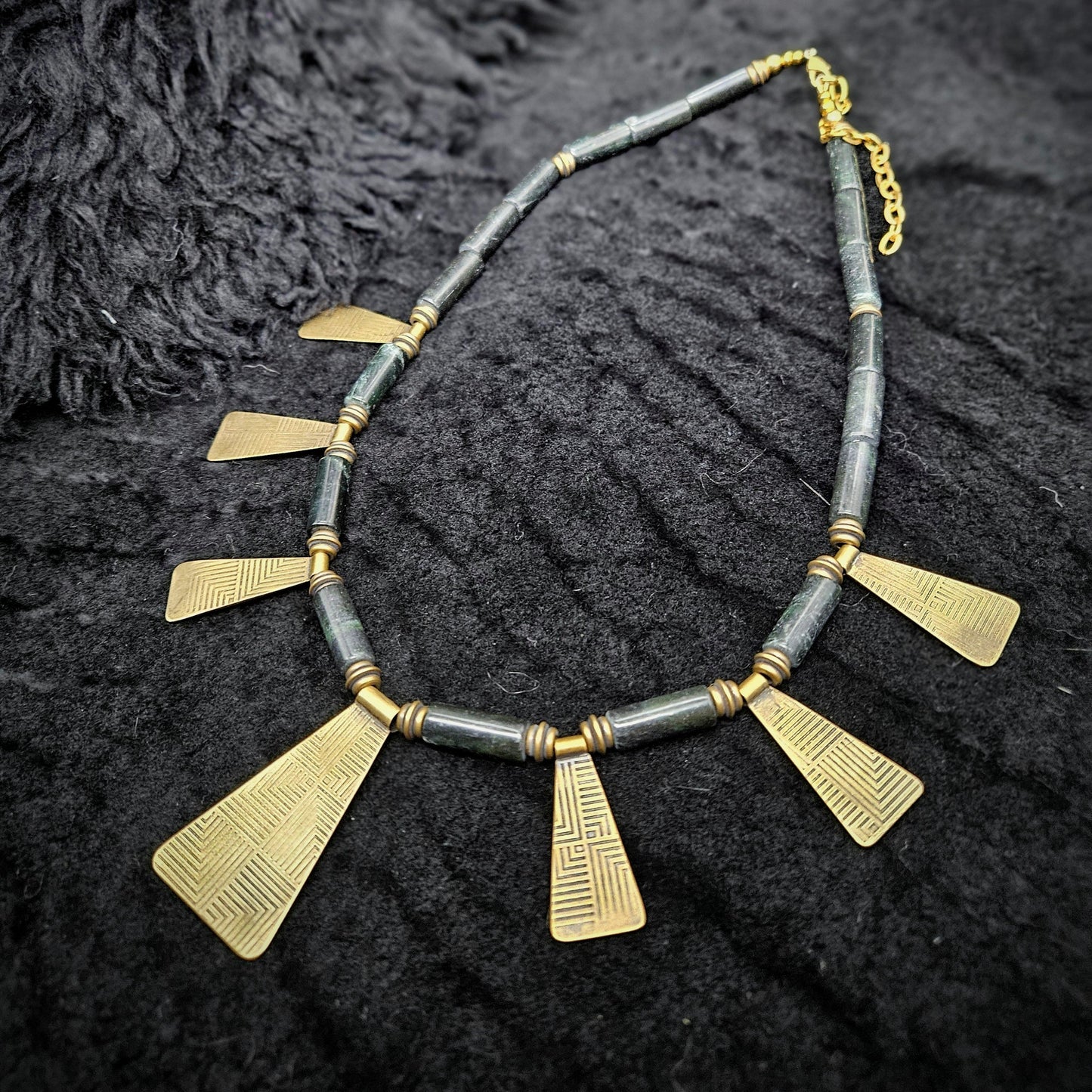 CHIEF Tab Necklace / Black Stone