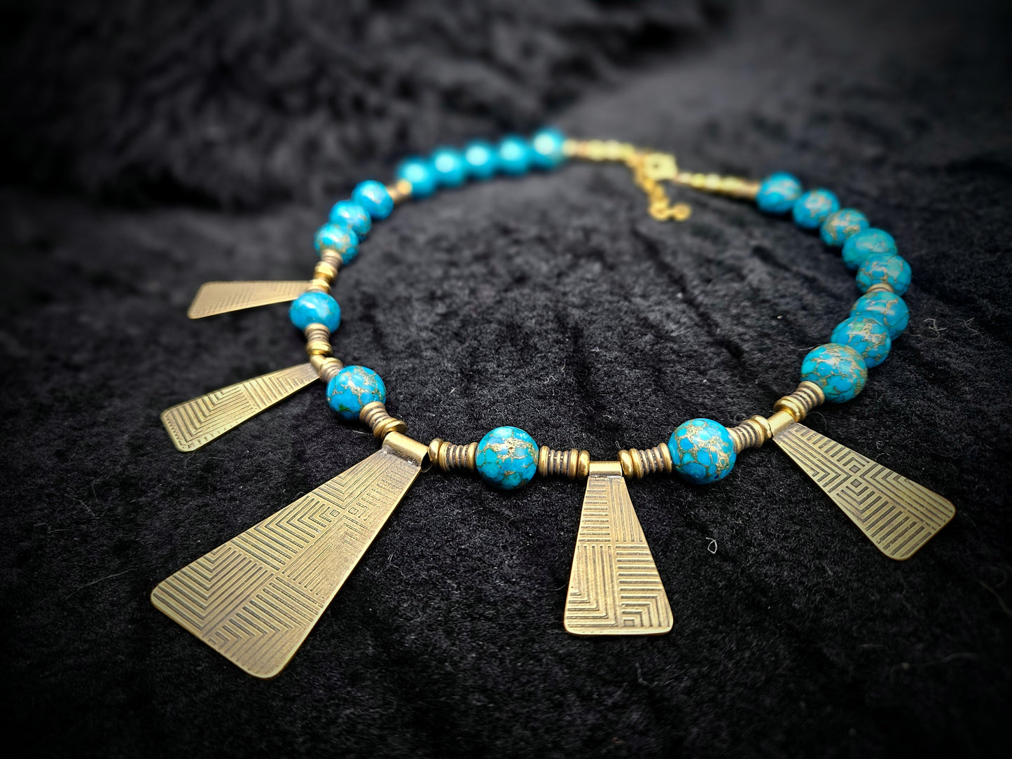CHIEF Tab Necklace / Turquoise