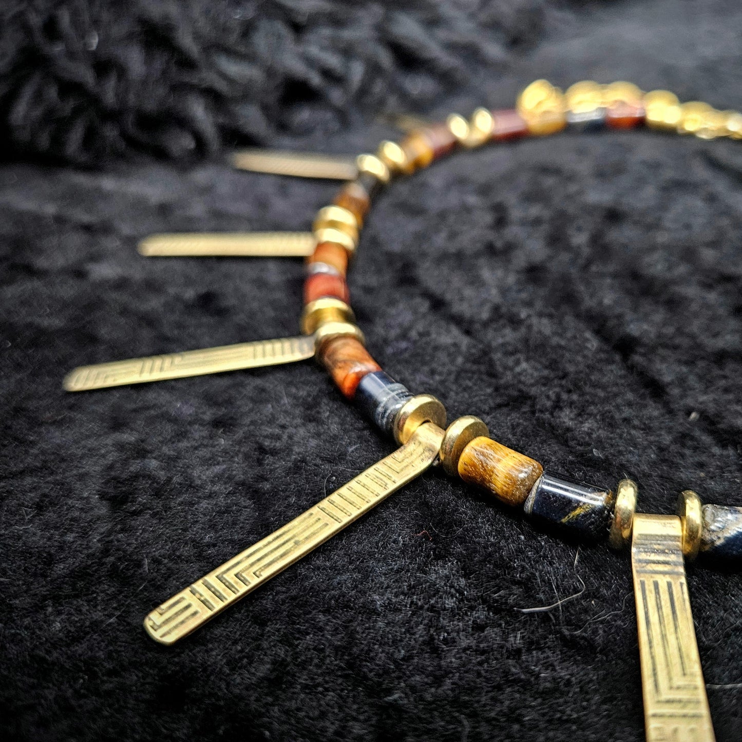 RANI Tab Necklace / Tiger's Eye