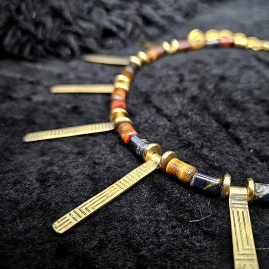 RANI Tab Necklace / Tiger's Eye