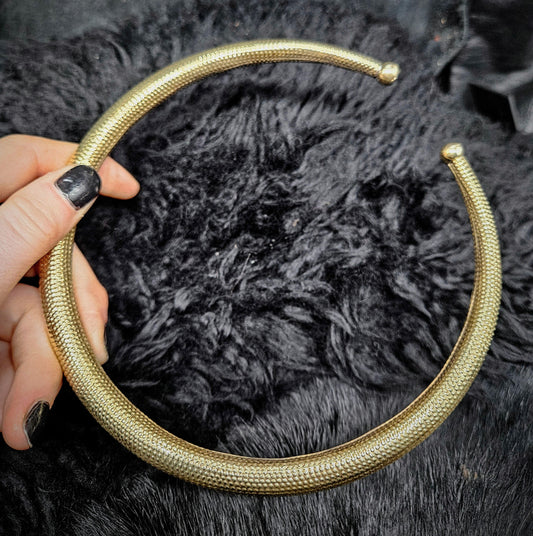 Textured Tribal Torque / Brass