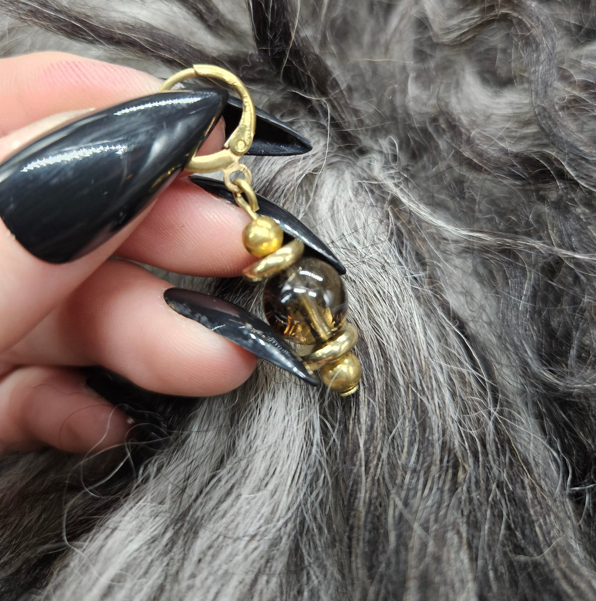 Lantern Single Earring / Brass