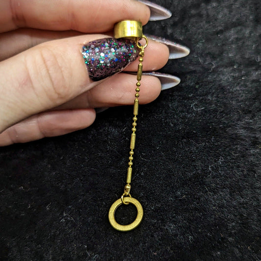 DARKSTAR MACHINATIONS - Circle Dangle Earcuff / Brass - earcuff
