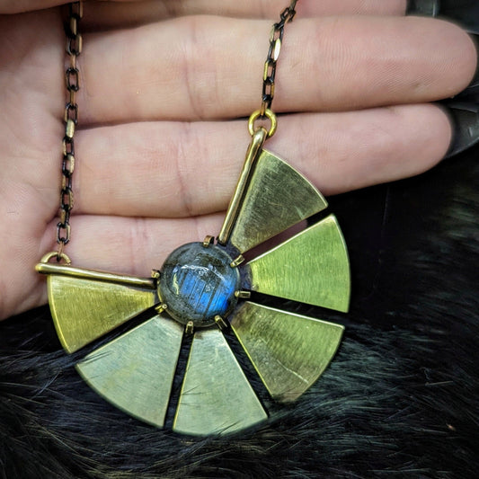 REY Labradorite Necklace / Brass