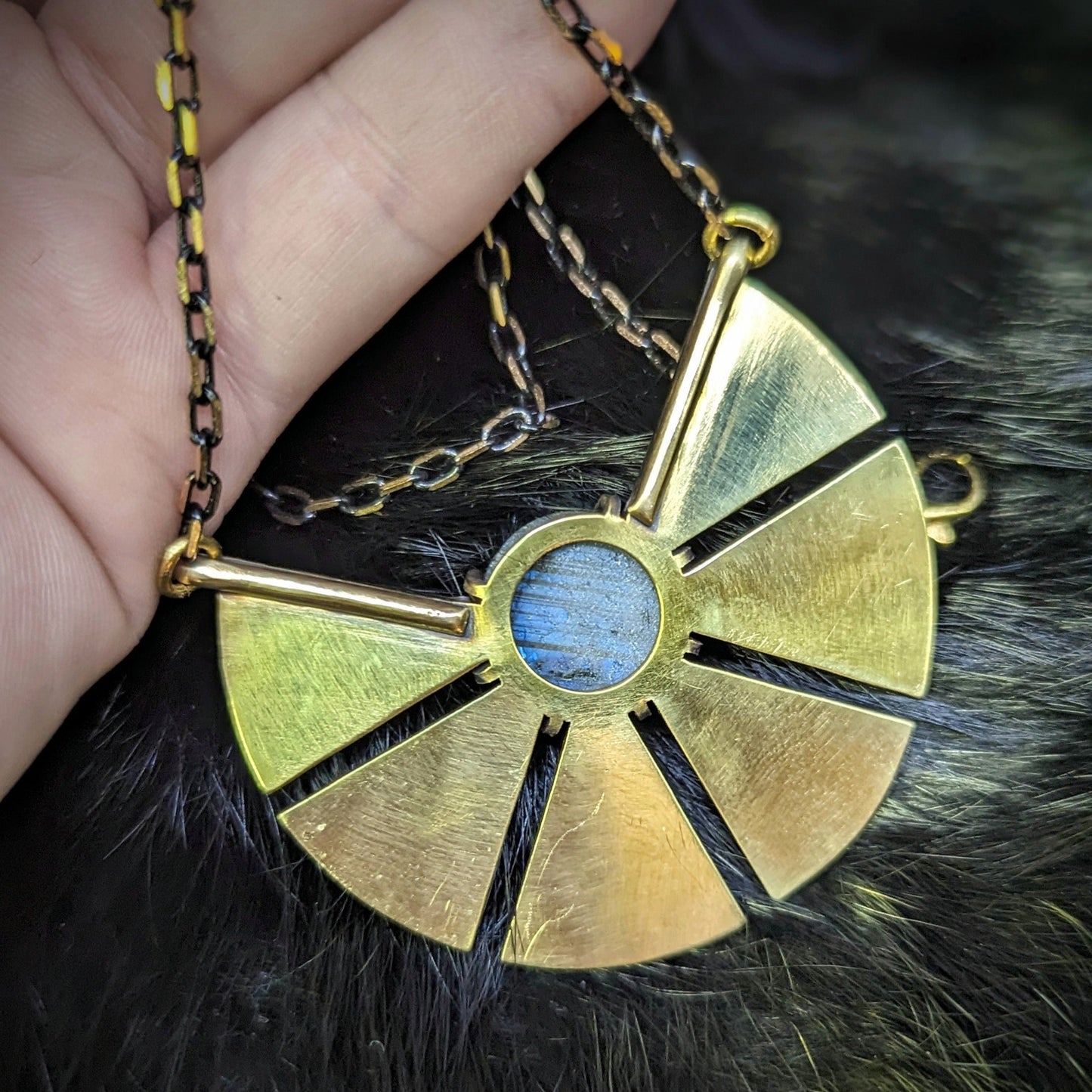 REY Labradorite Necklace / Brass
