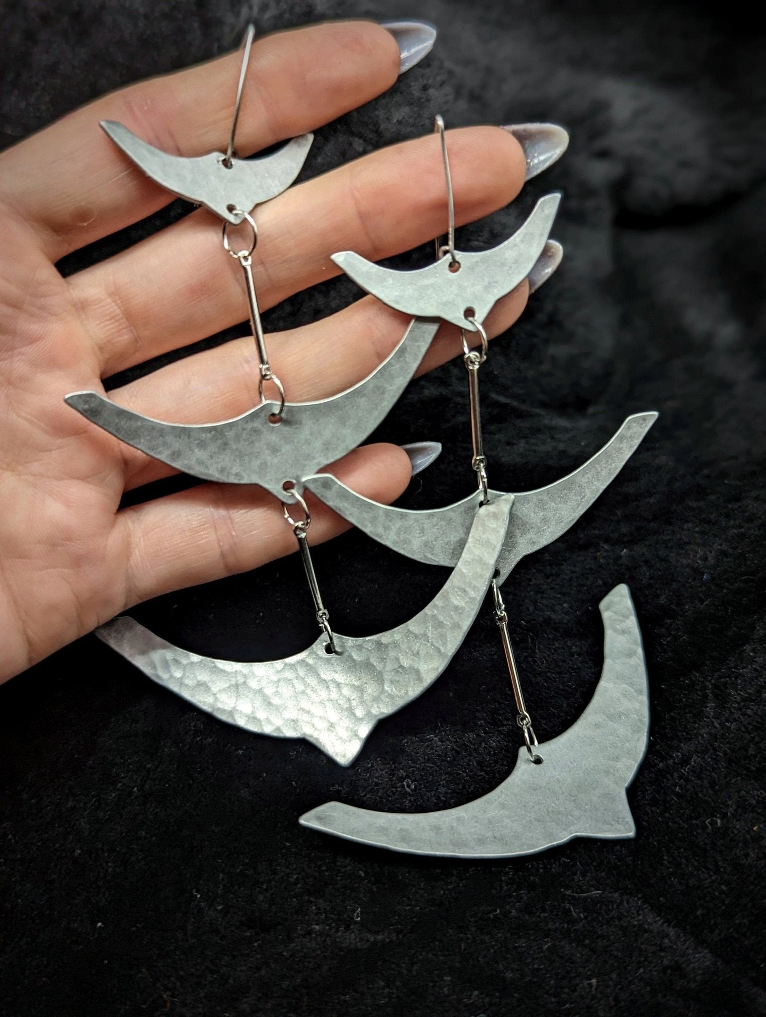 DARKSTAR MACHINATIONS - SPINE Earrings / Aluminum - earrings